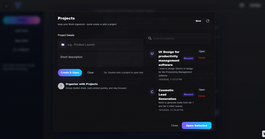 TenseAi: Chatting Based Ai Automation Tool screenshot 2025 10 15 011841